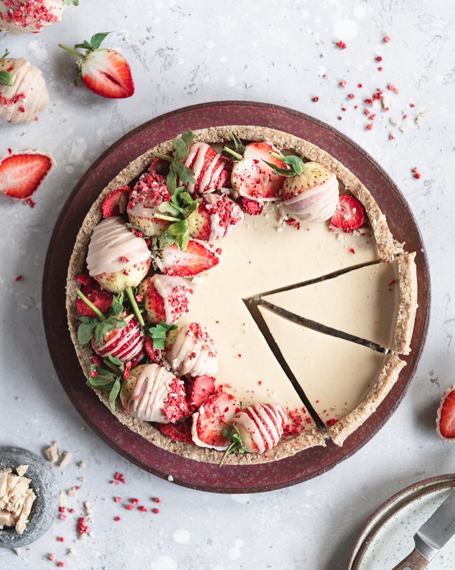 White Chocolate Strawberry Tart