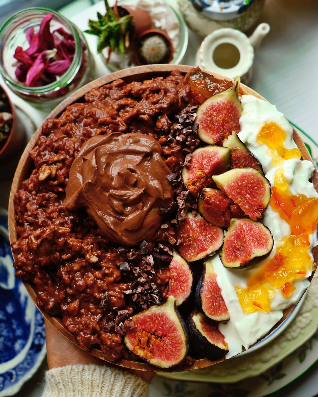 Chocolate, Fig and Marmalade Oatmeal