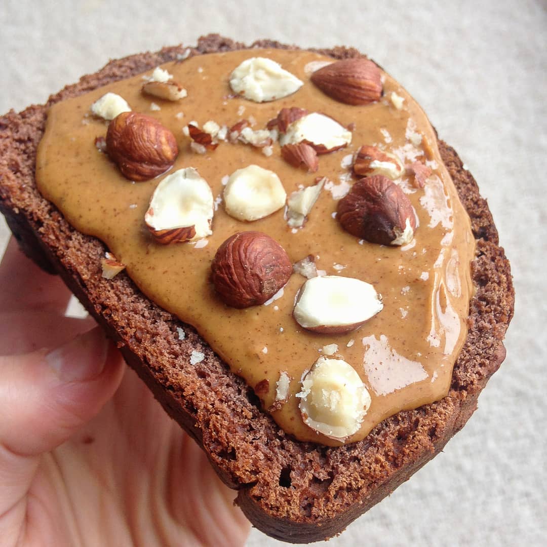 Peanut Butter & Hazelnuts Chocolate Banana Bread Toast