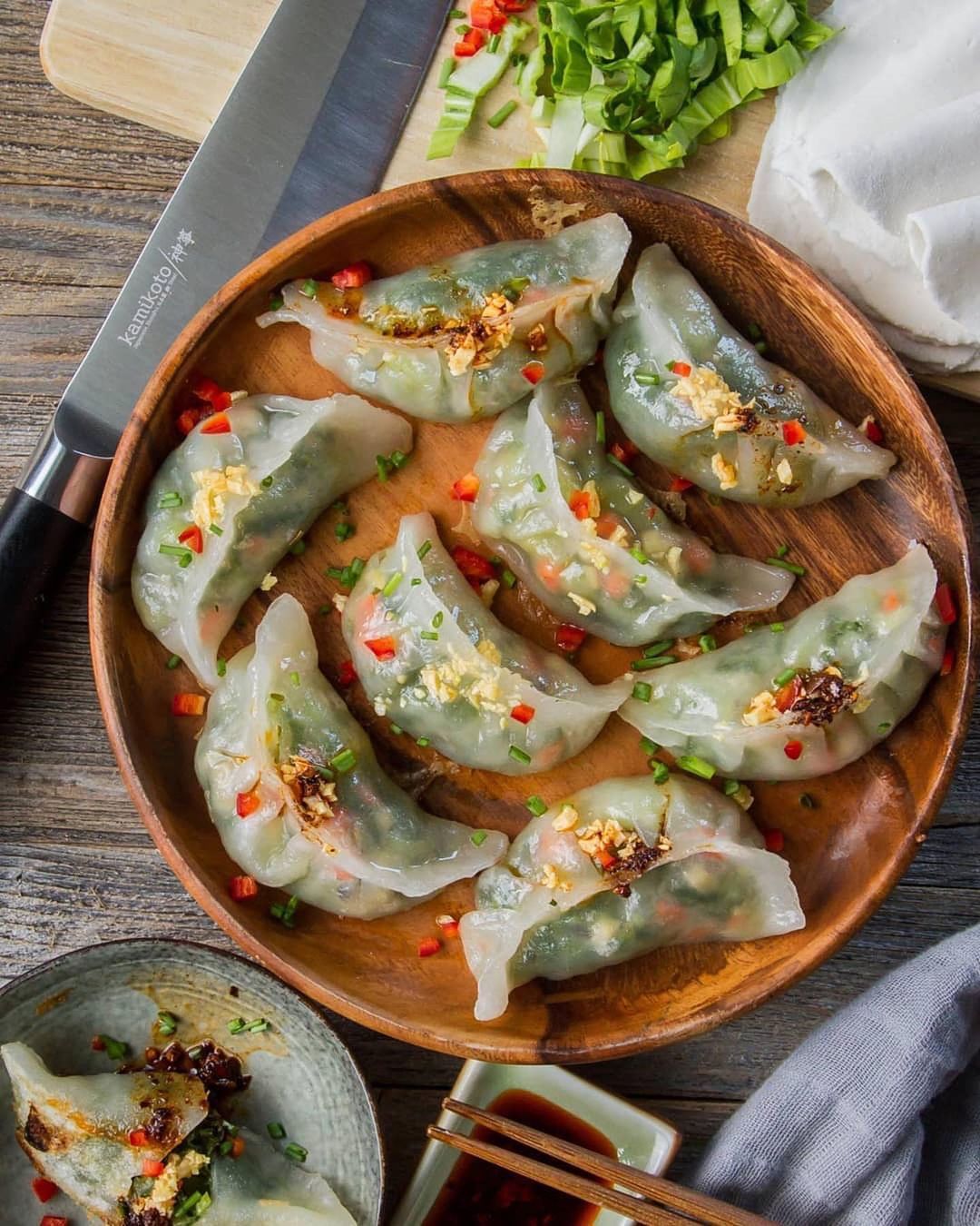 Gluten-Free Bokchoy Crystal Dumplings