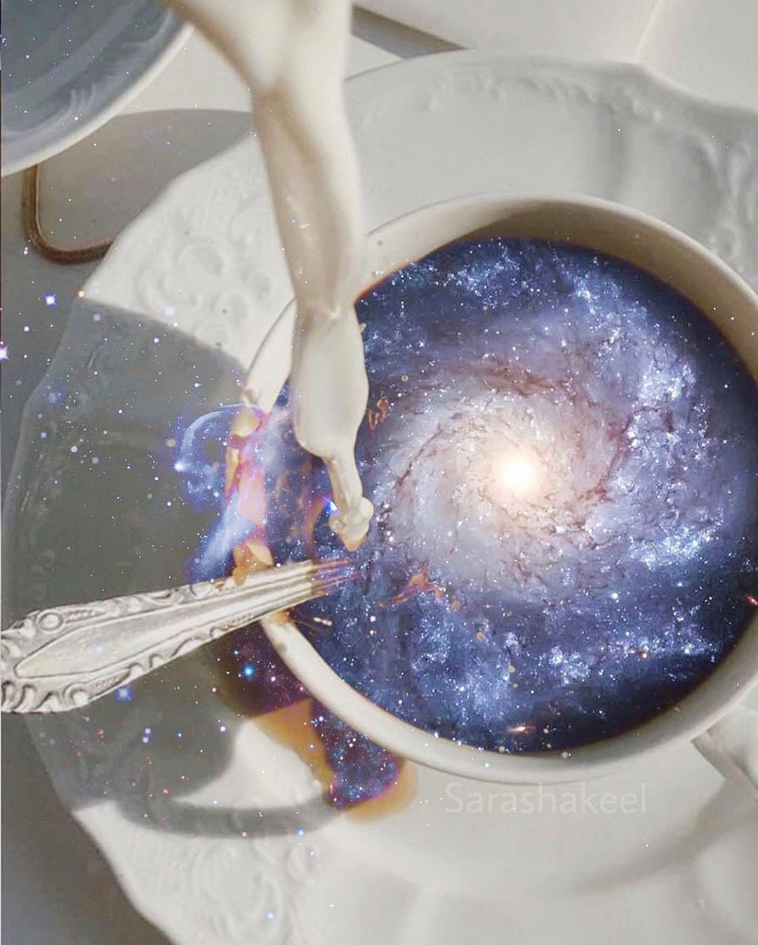 A Cup of Magical Blue Cosmos