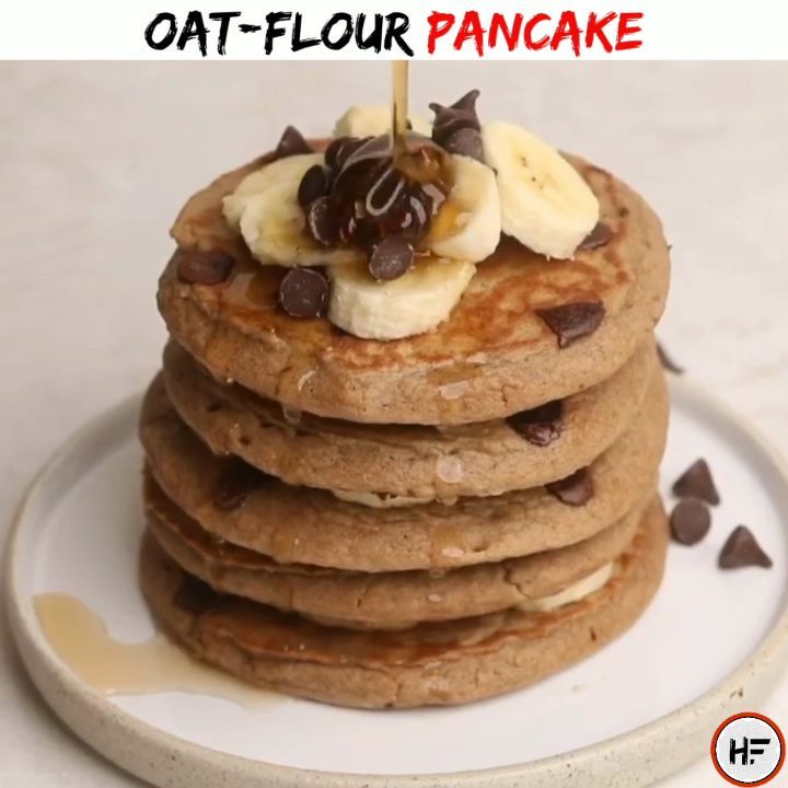 Gluten-Free Oat Flour Pancakes with Banana