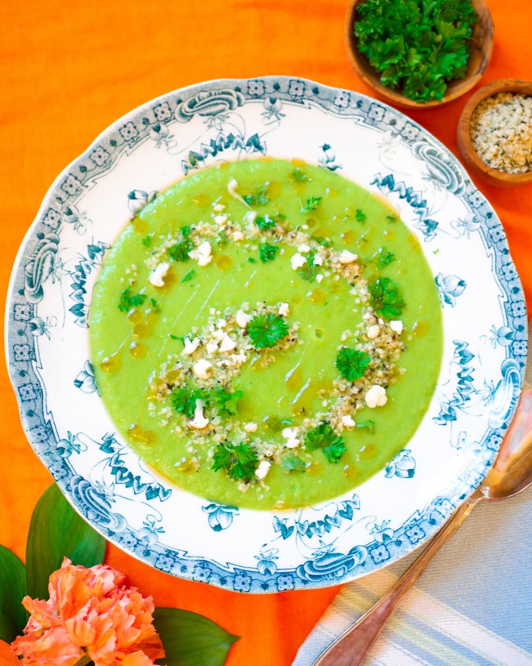 5-Ingredient Cauliflower & Green Pea Soup