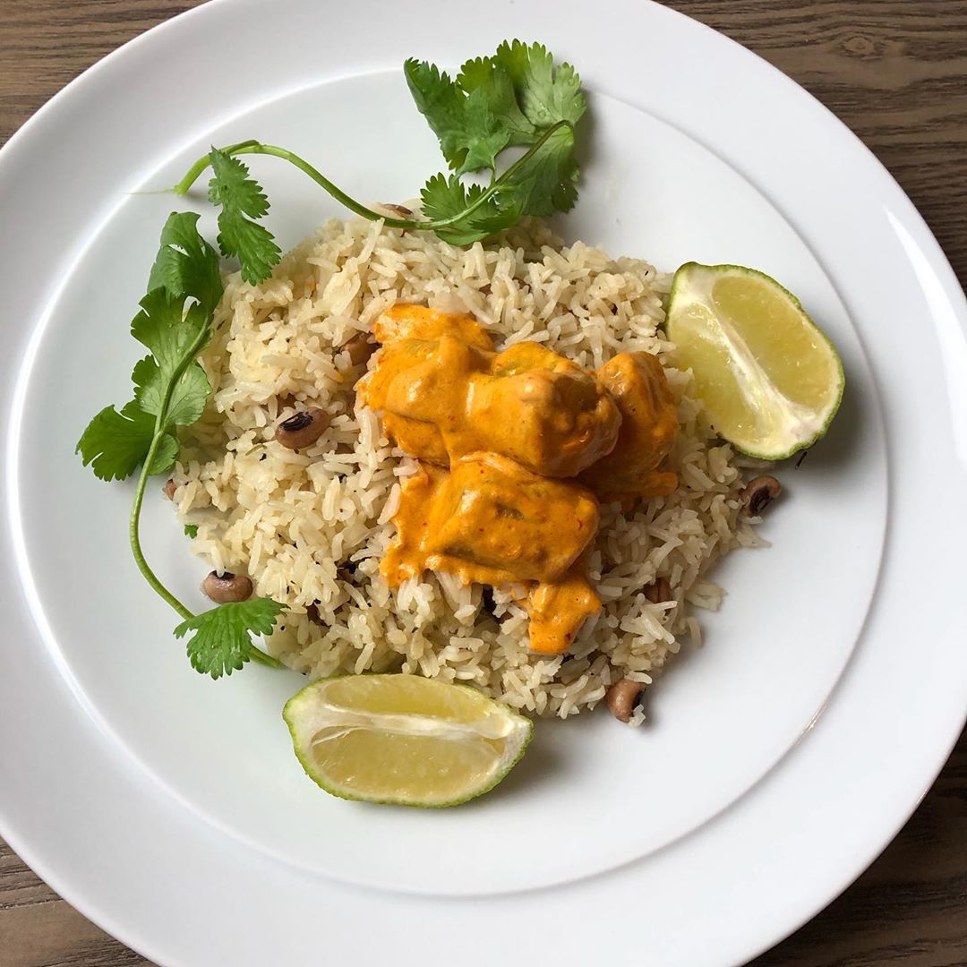 Calypso Rice with Curried Bananas