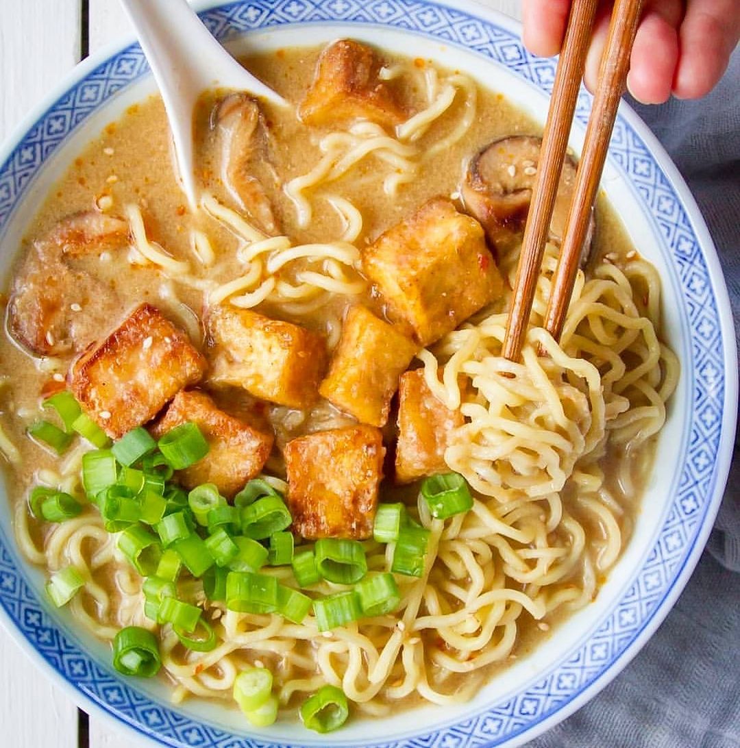 Creamy Ramen Bowl with Crispy Tofu