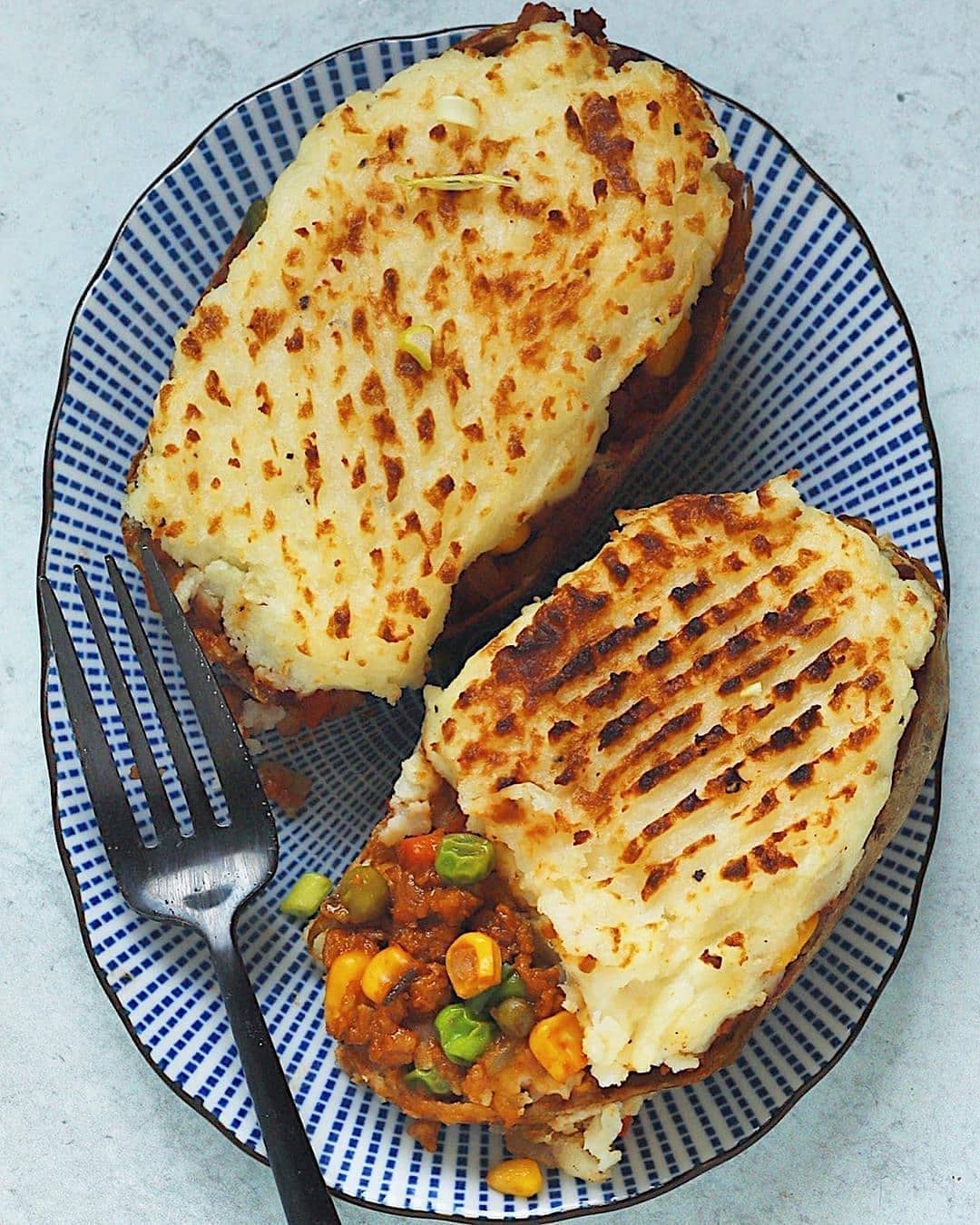 ​Twice-Baked Shepard’s Pie Potatoes