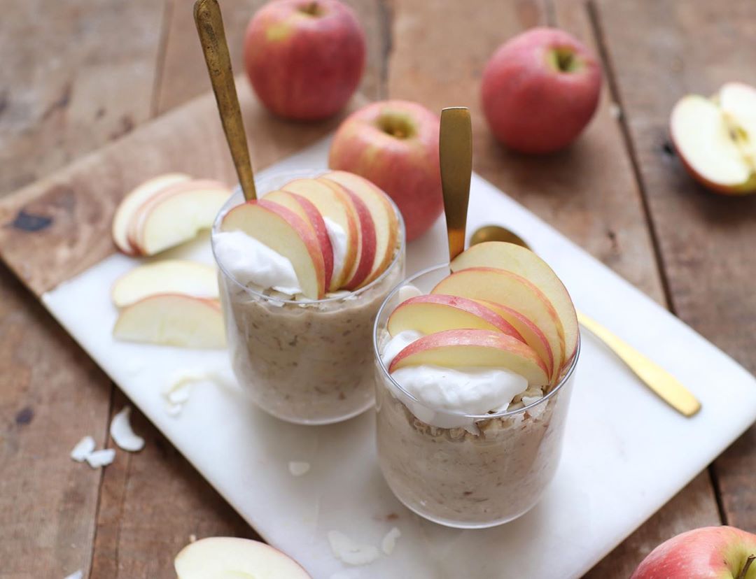 Pink Lady Apple and Coconut Overnight Oats