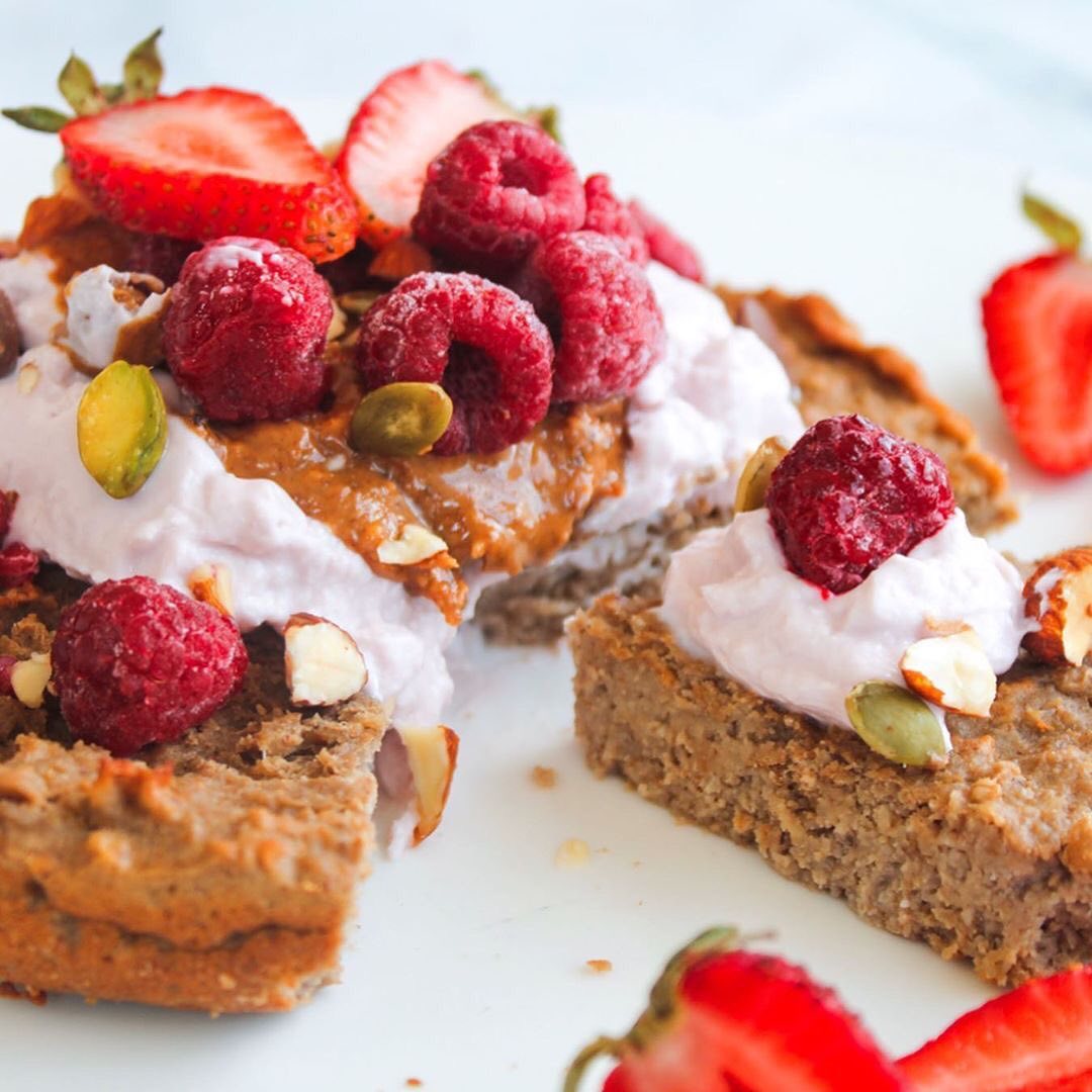 One Bowl Deep Dish Protein Pancake