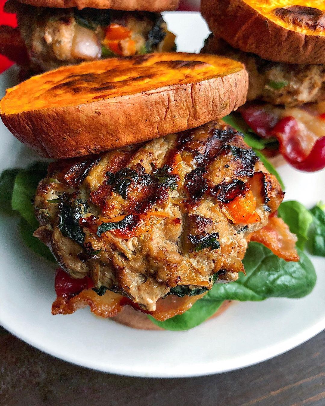 Easy Turkey Burgers with Sweet Potato Buns