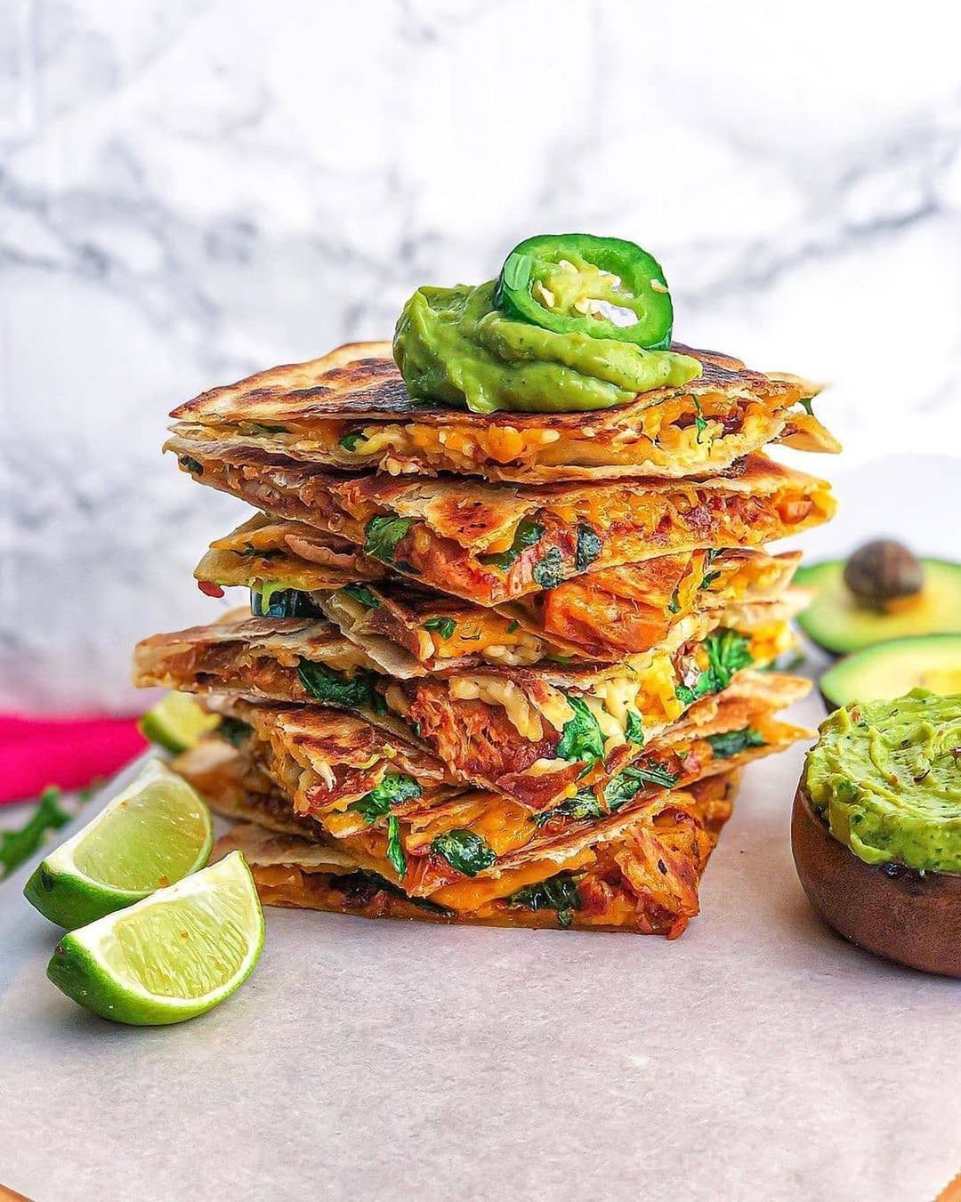 Vegan Barbacoa Quesadillas with Jackfruit